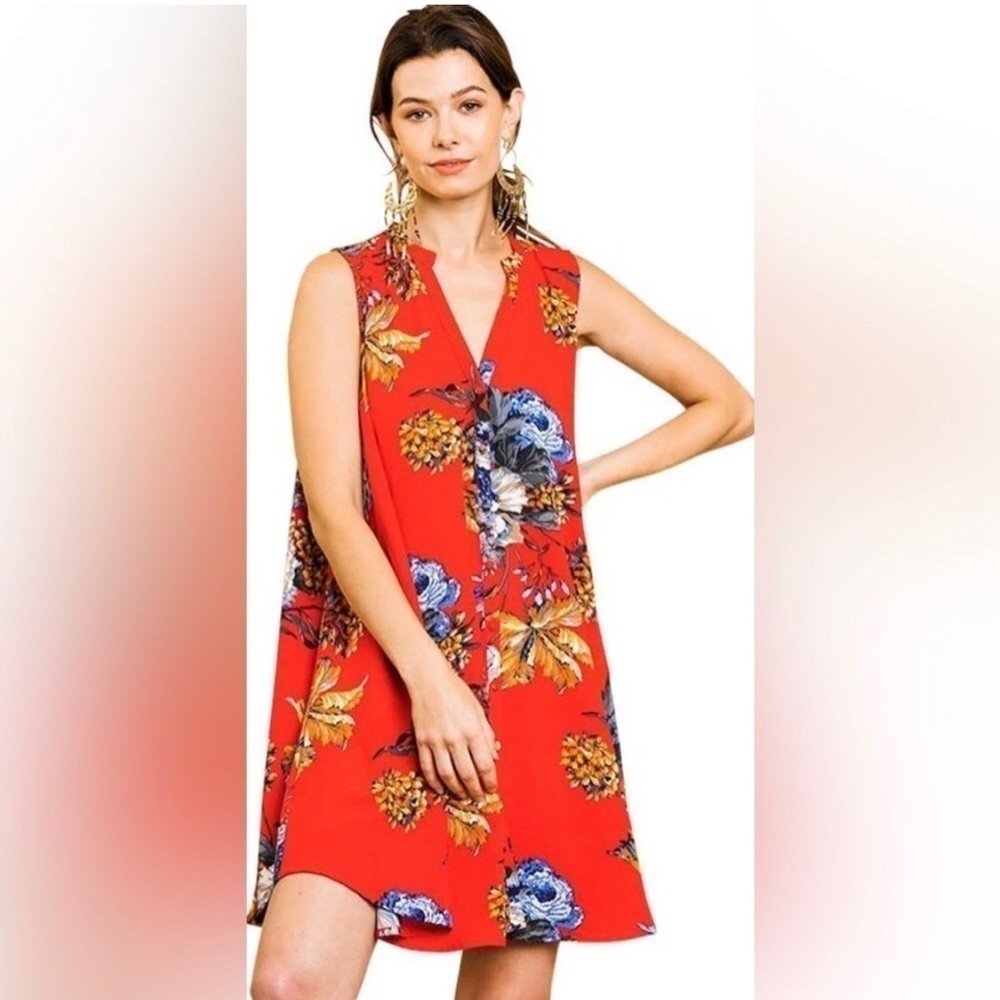 New Umgee USA Floral Sleeveless Dress - Picture 2 of 5